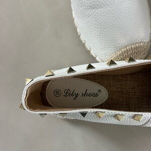 White leather shoes